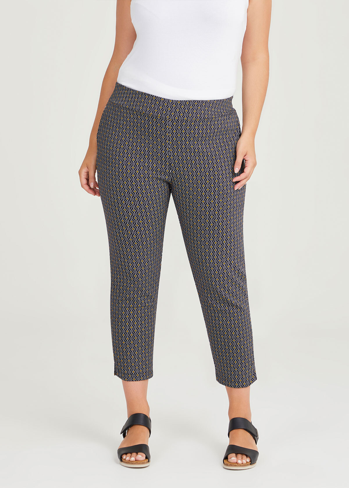 Shop Plus Size Natural Golden Days Crop Pant in Multi | Taking Shape AU