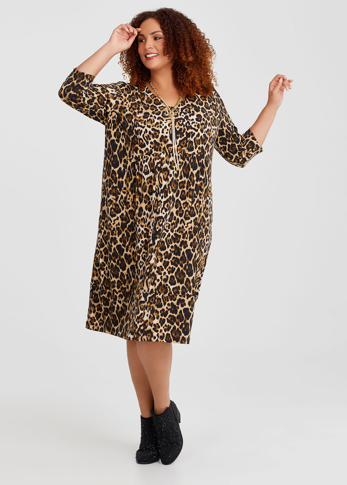 Nee Leopard Print Dress Oversized main image 1