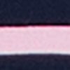 Natural Stripe 3/4 Sleeve T-shirt, dark indigo/rose, swatch