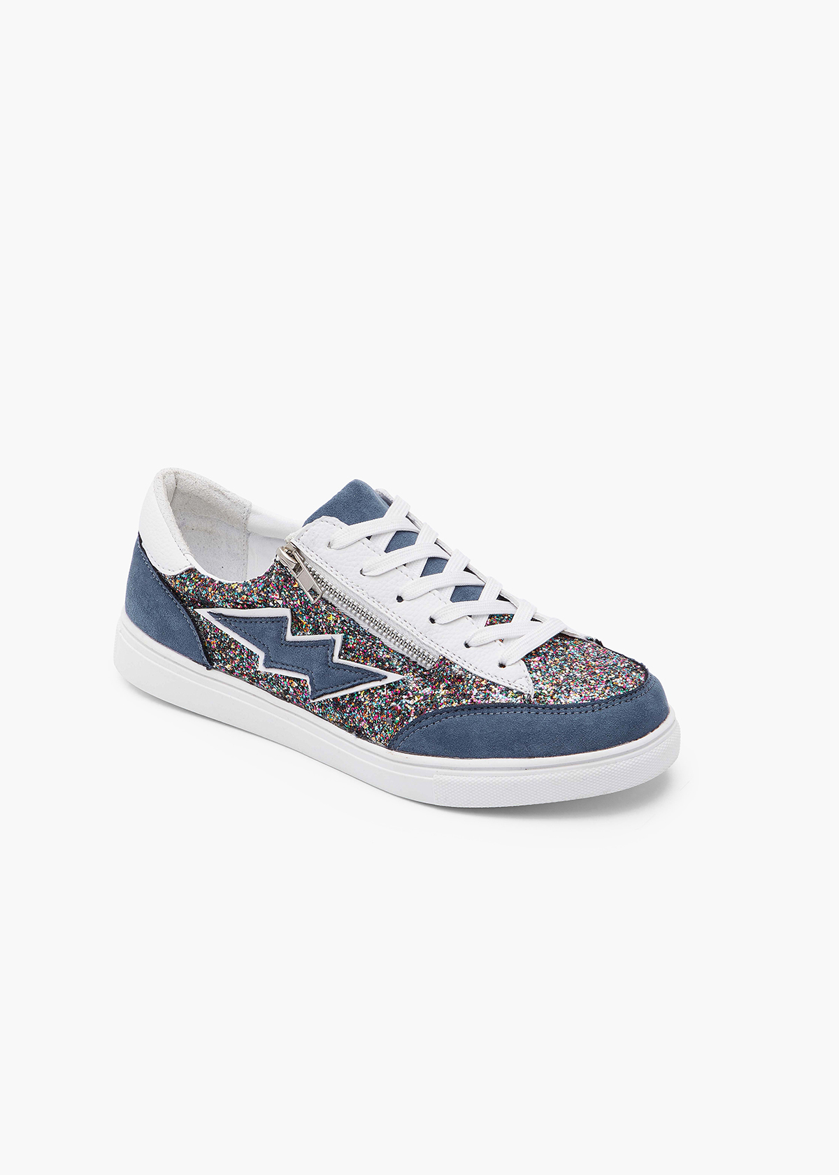 Shop Glitter Side Zip Sneaker | Comfortable Shoes | Taking Shape AU