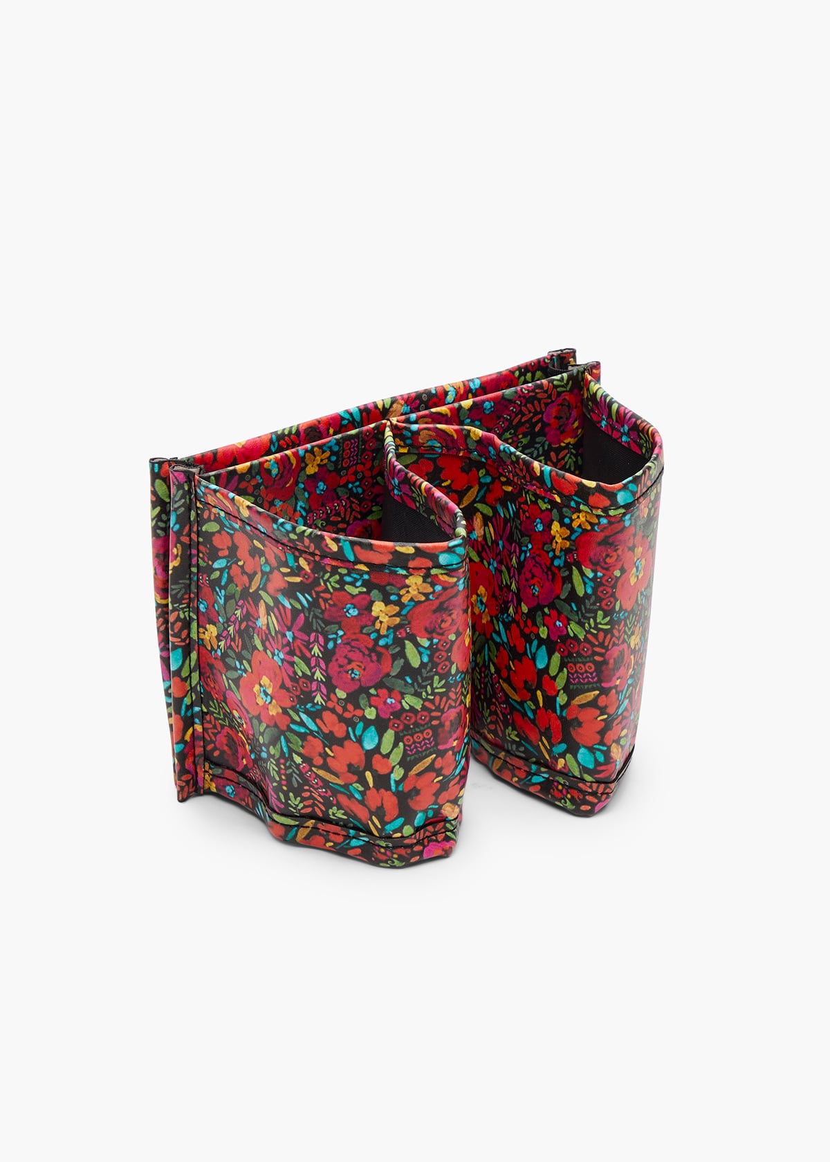 Taking Shape Floral Suitcase Drink Holder Size ALL in Black Floral - Plus Size Women's