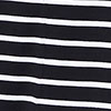 Bamboo Stripe V-neck Long Sleeve Day Top, black/white stripe, swatch