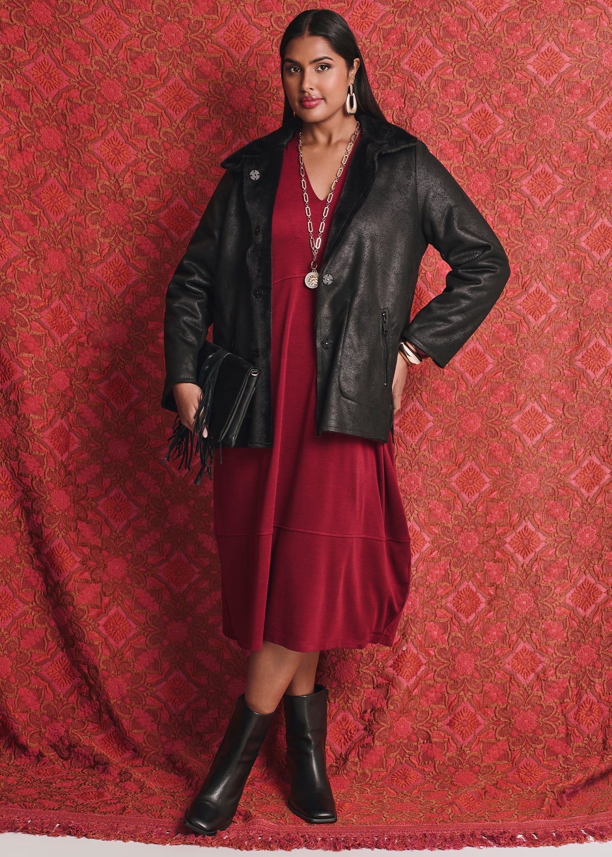 Natural Halo Ponte Rouge Dress