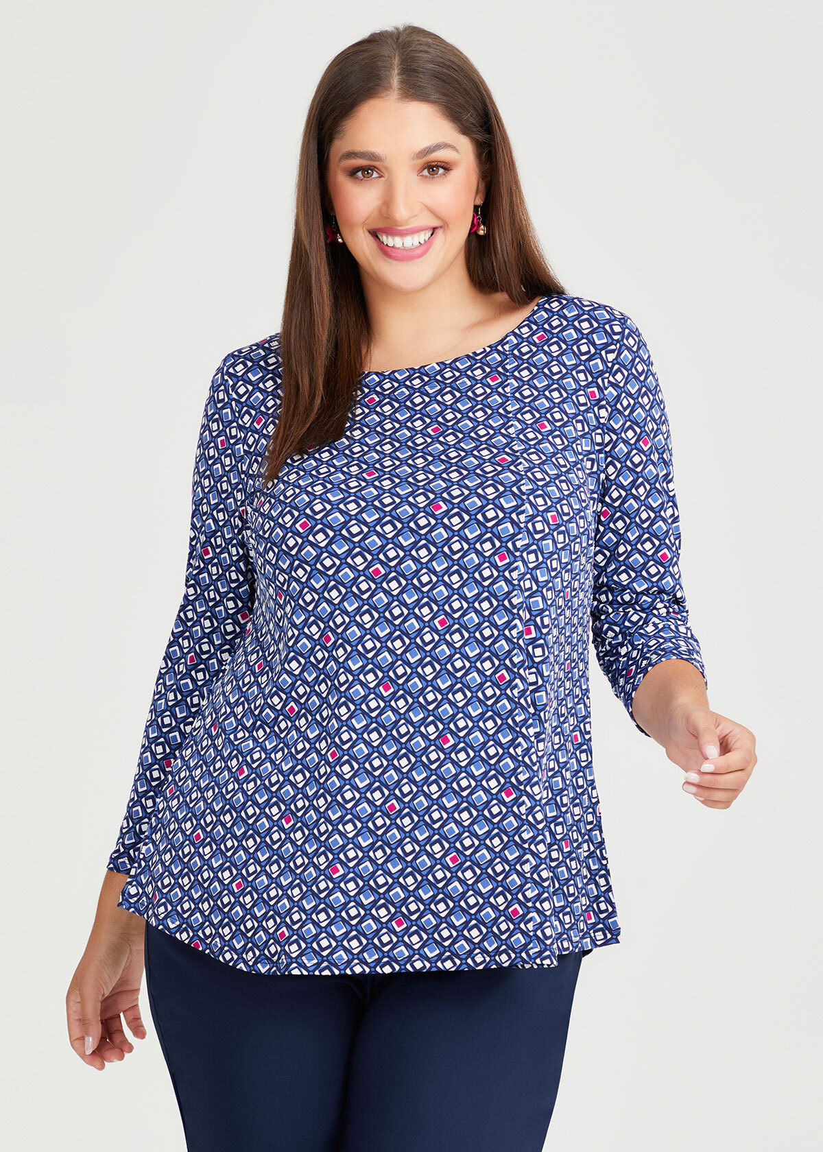 Shop Plus Size Geo Blake Top in Multi | Taking Shape AU