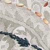 Grey Embroidered Jacquard Scarf, grey, swatch