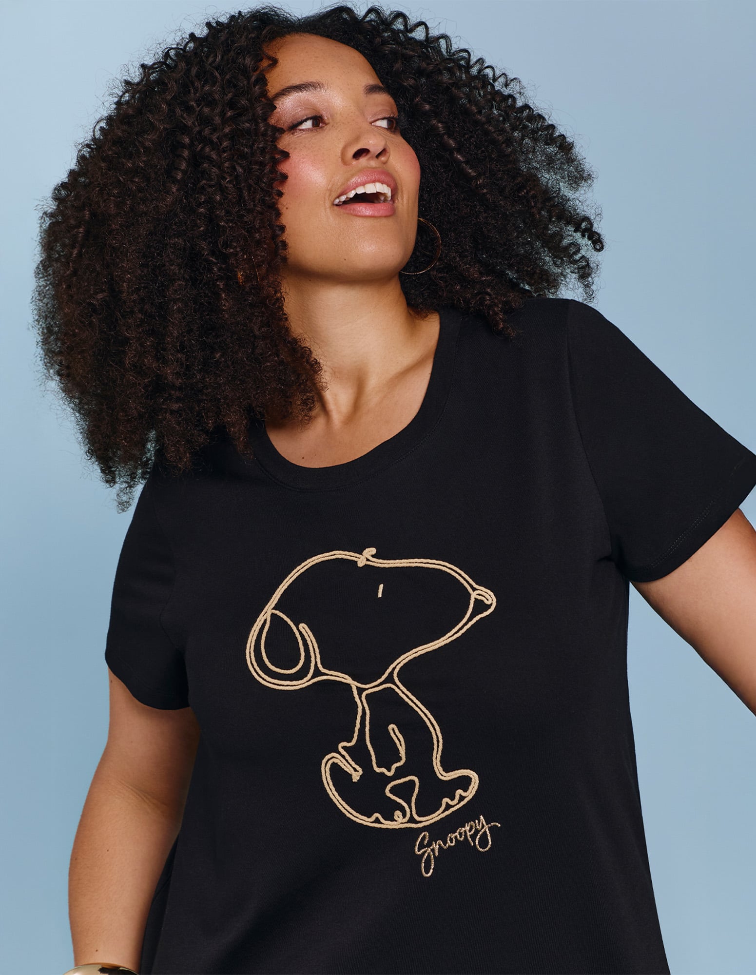 Snoopy Embroidered T-shirt