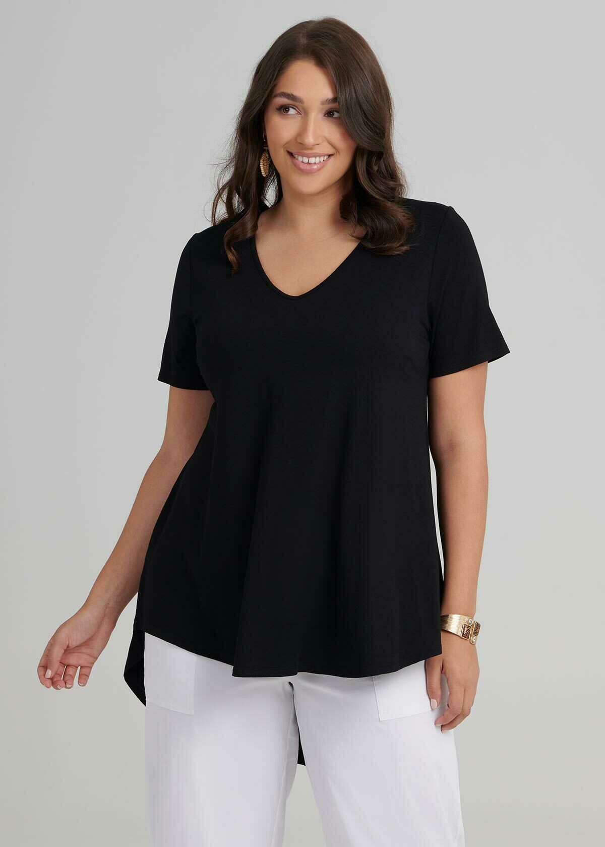 Shop Plus Size Bamboo Ultimate Tunic in Black | Taking Shape AU