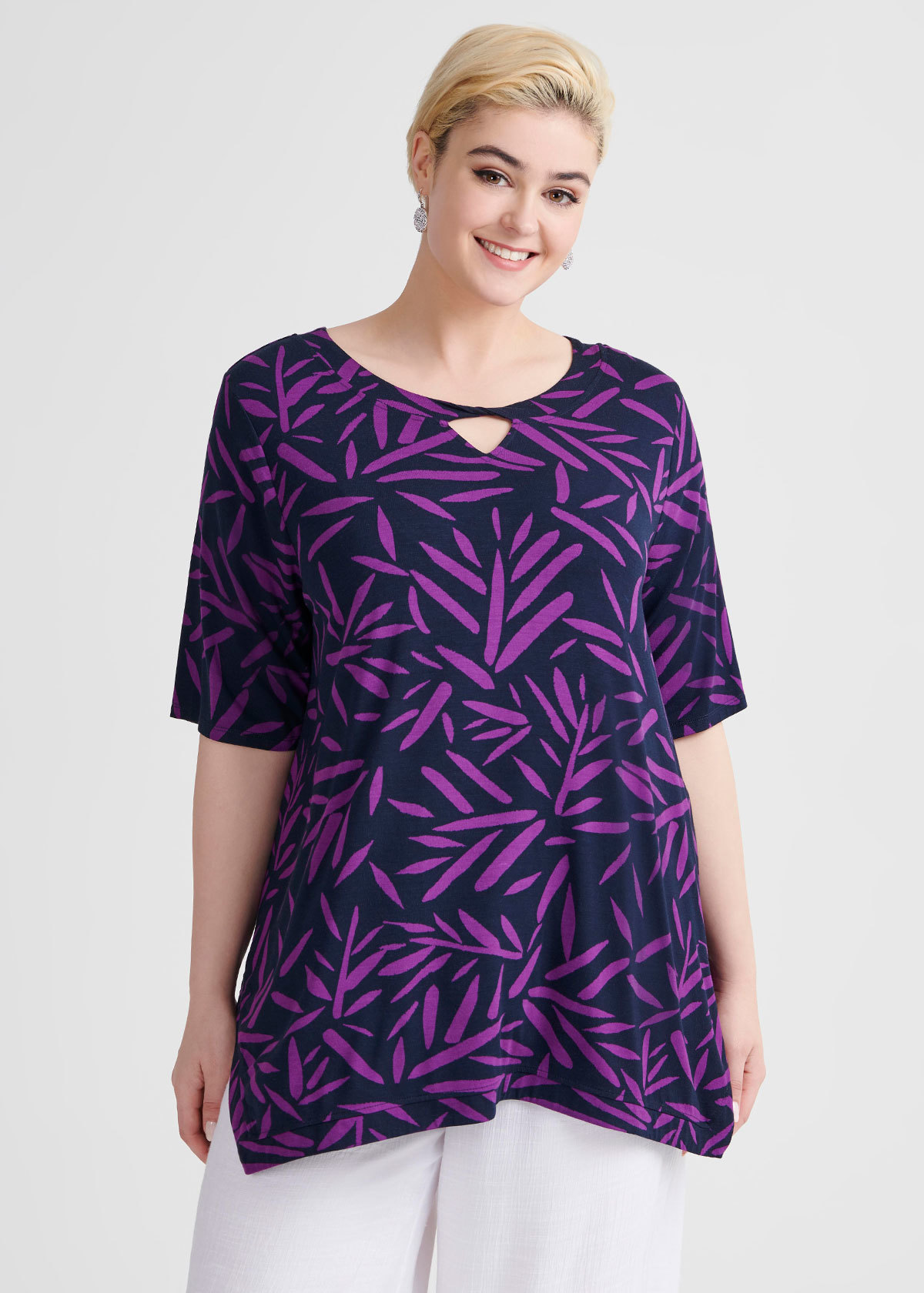 Shop Plus Size Bamboo Leaf Top in Print | Taking Shape AU