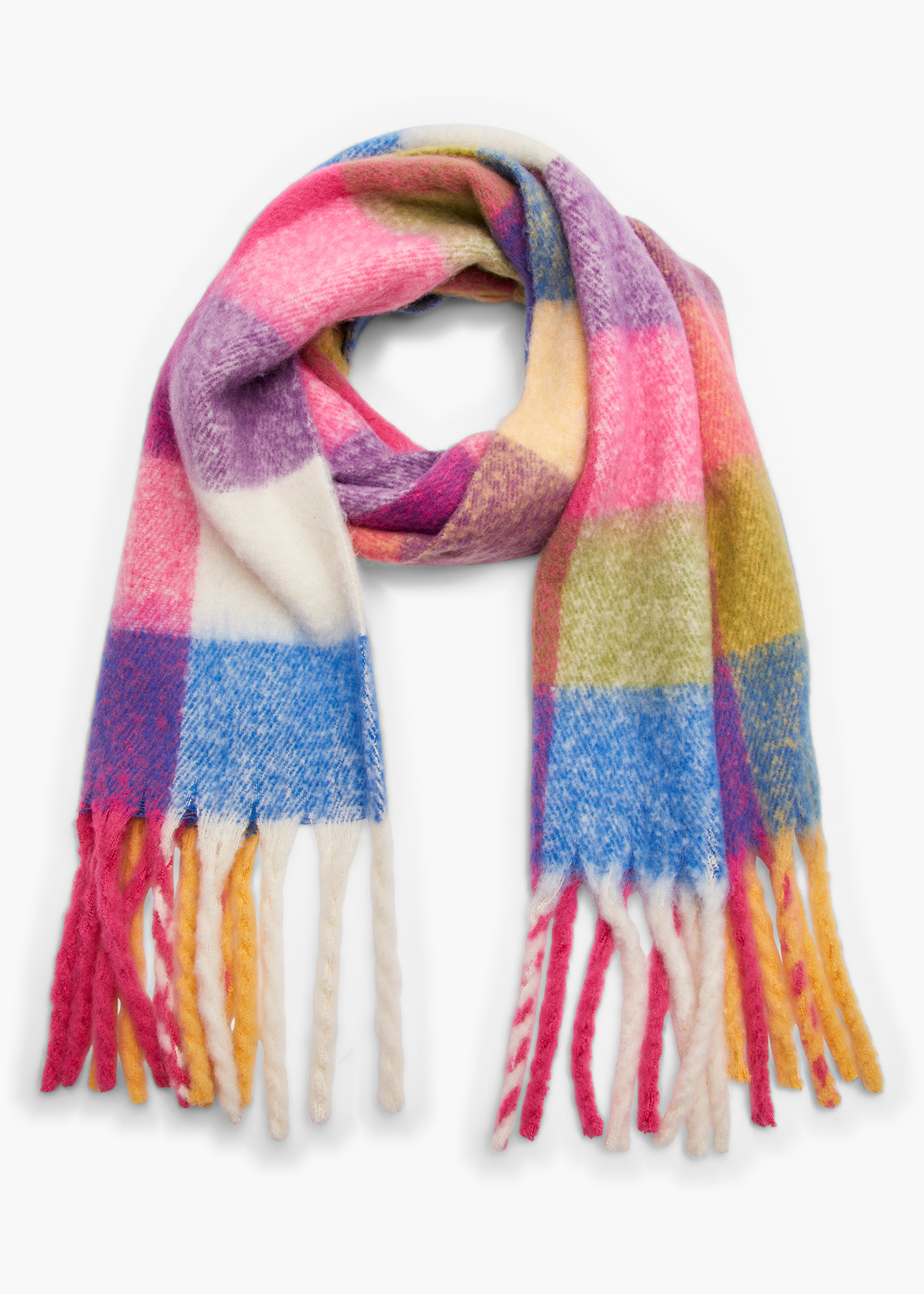 Autumn Warm Check Scarf
