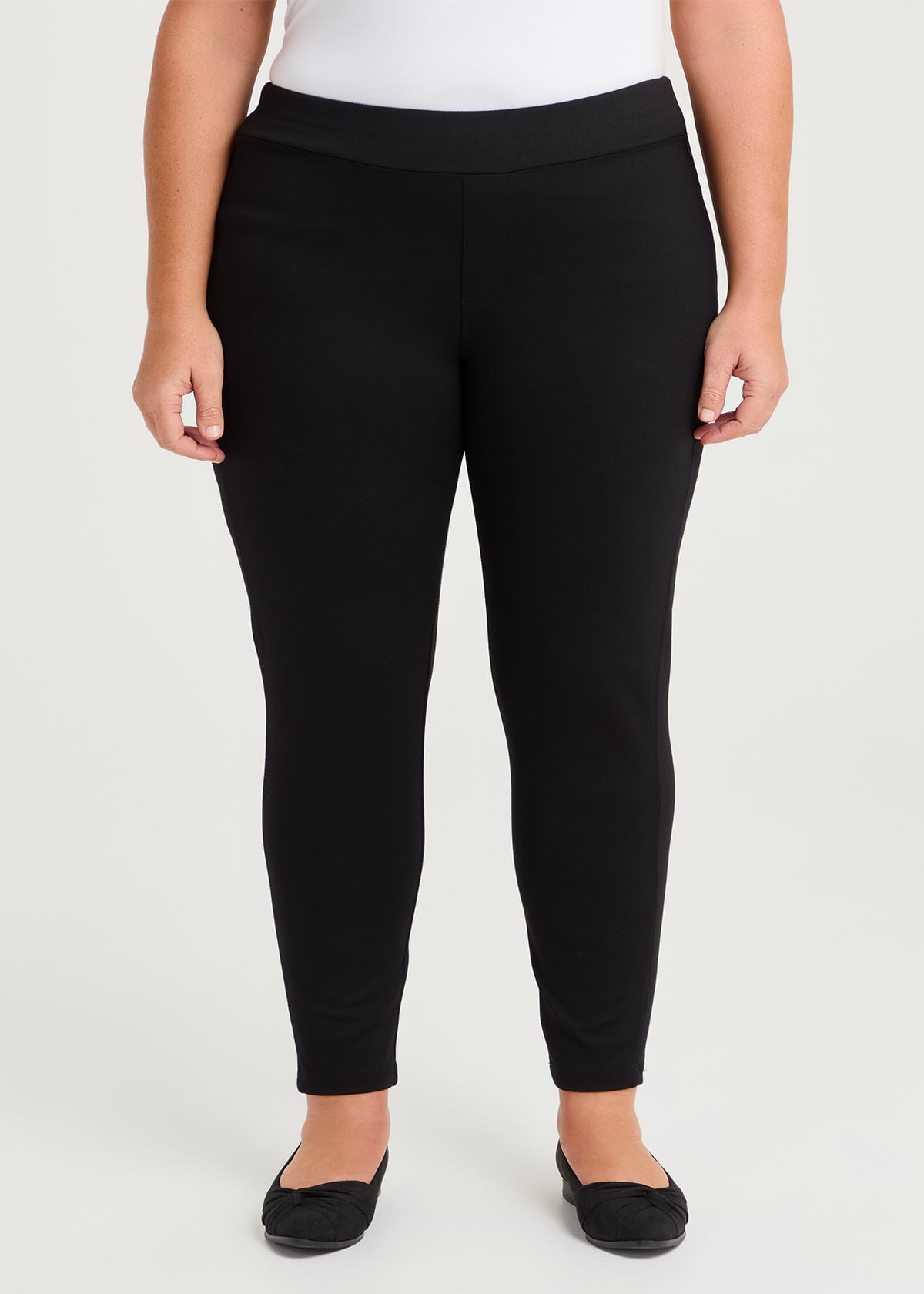 Taking Shape Petite Ponte Cleo Slim Leg Pant Size 24 in Black - Plus Size Women's Bottoms