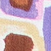Tie Neck Check Natural Top, print, swatch