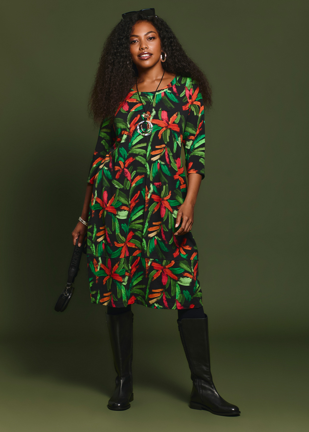 Shop Plus Size Cotton Dahlia Dress, Multi | Taking Shape AU