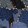 Blue Flower Embroidered Scarf, blue, swatch