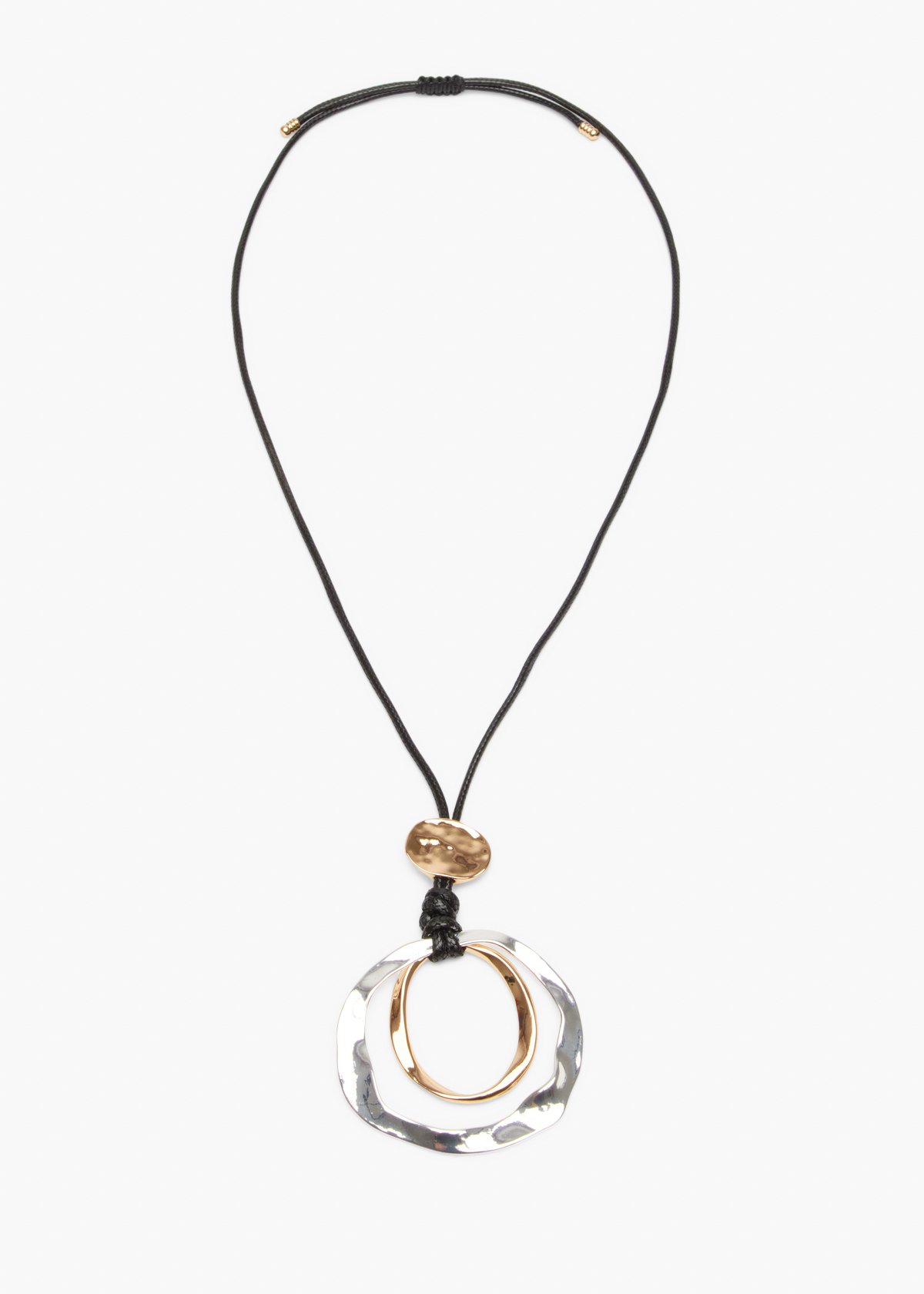 Mixed Metal Shiny Long Necklace