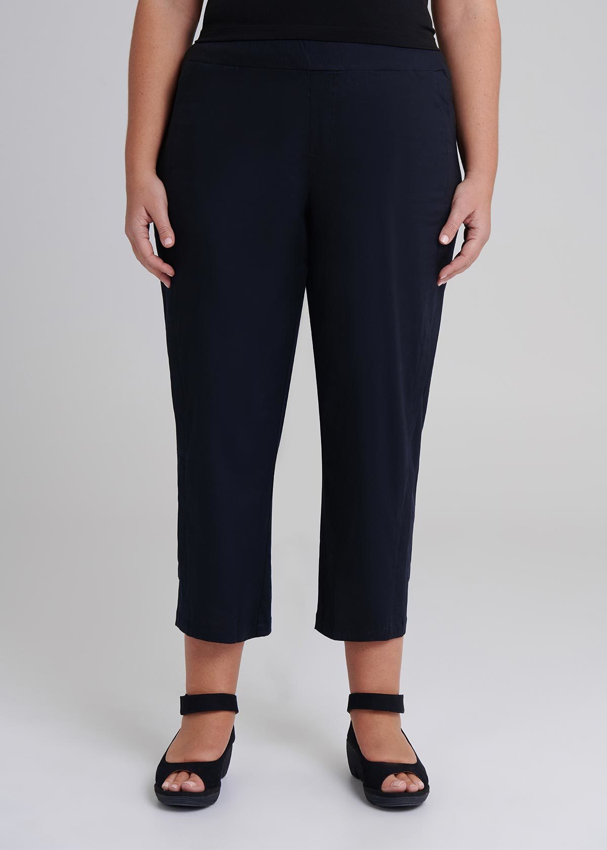 Shop Plus Size Linen Sonoma Pant in Navy | Sizes 12-30 | Taking Shape AU