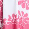 Natural Floral Button Top, white/raspberry pink, swatch