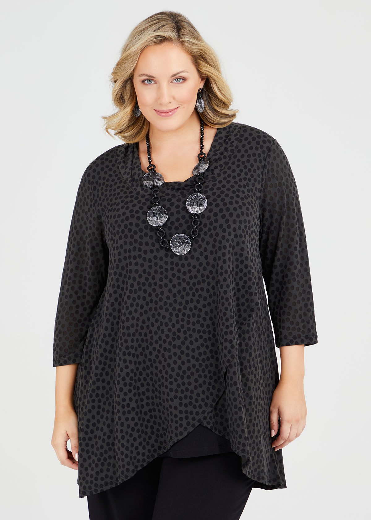 Shop Back To Nature Top in Black in sizes 12 to 30 | Taking Shape AU