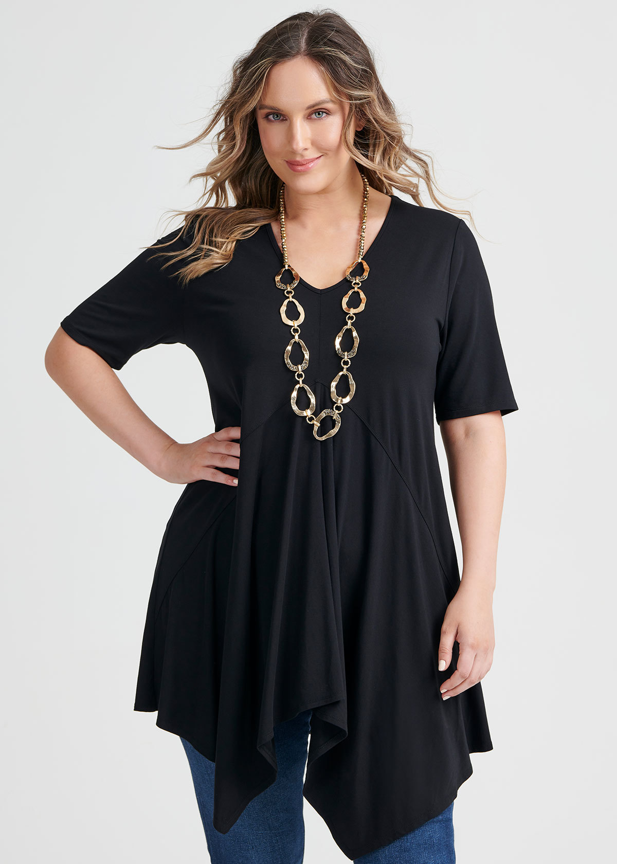 Shop Bardot S/s Bamboo Top in Black in sizes 12 to 24 | Taking Shape