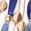 Layered Metal & Blue Tones Necklace, multi, swatch