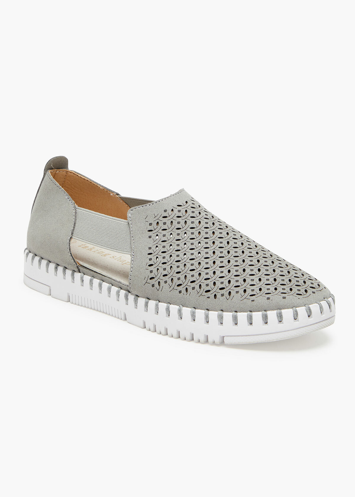 Shop Grey Comfort Lasercut Flex Shoe | Comfortable Shoes | Taking Shape AU