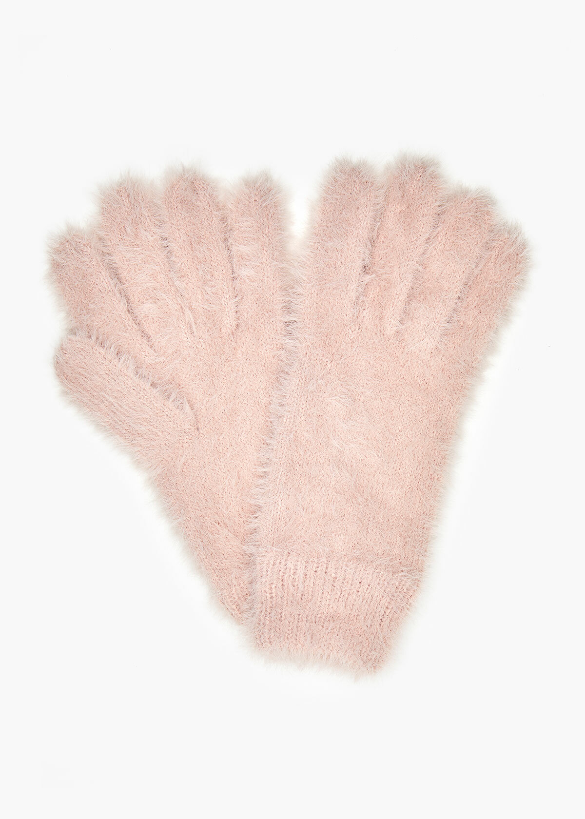 pink fuzzy mittens