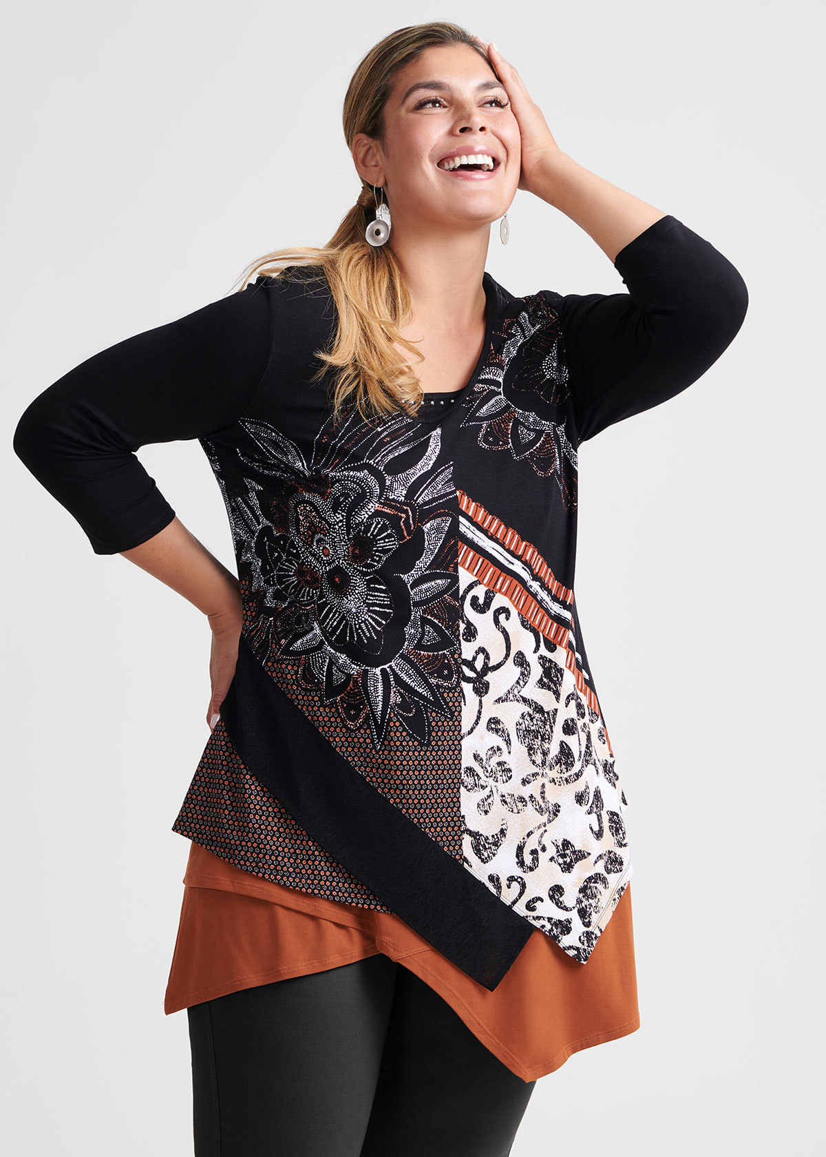 Taking Shape Shop Plus Size Reminisce Top, Multi | Taking Shape NZ