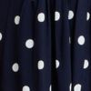 Polka Dot Pintuck Natural Top, dark indigo print, swatch