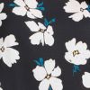 Yalina Natural Top, black white floral, swatch