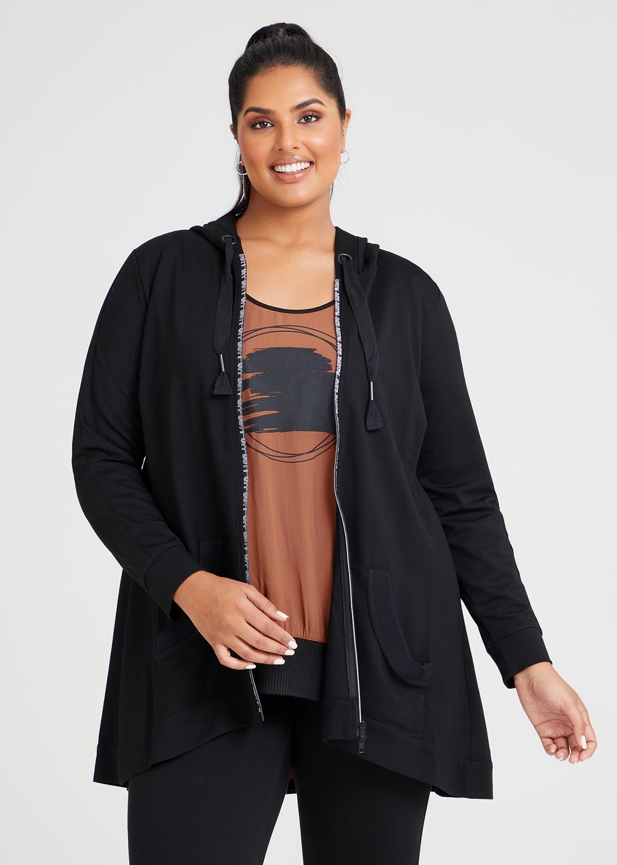 Shop Plus Size Ponte Winter Retreat Jacket in Black | Taking Shape AU