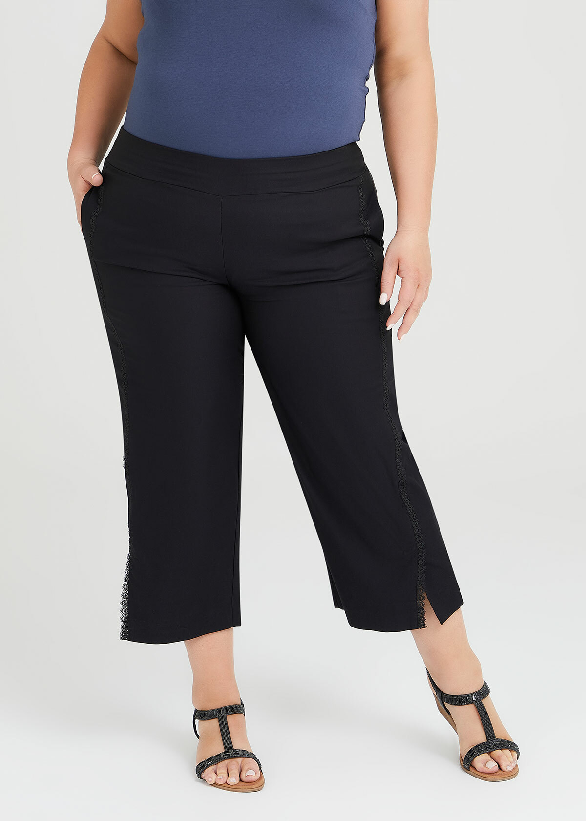 Shop Plus Size Editorial Occasion Pant in Black | Taking Shape AU