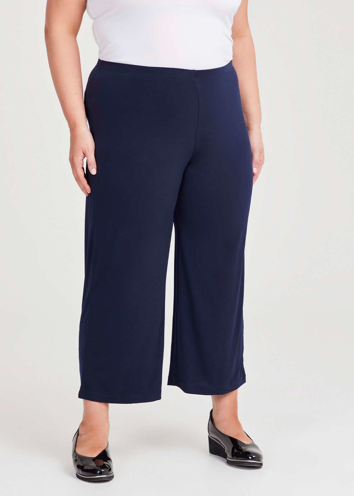 Shop Plus Size Luna Culotte Trouser in Blue | Sizes 12-30 | Taking Shape UK