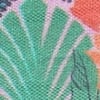 Twist Fan, pink palm print, swatch
