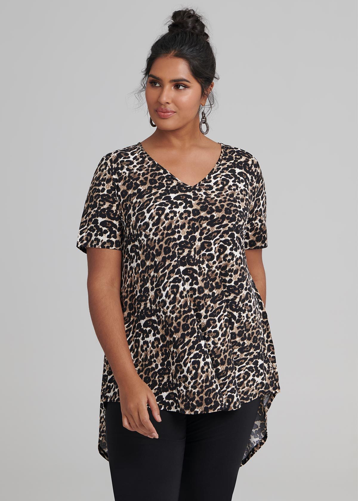 Shop Plus Size Animalia Short Sleeve Tunic in Print | Taking Shape AU