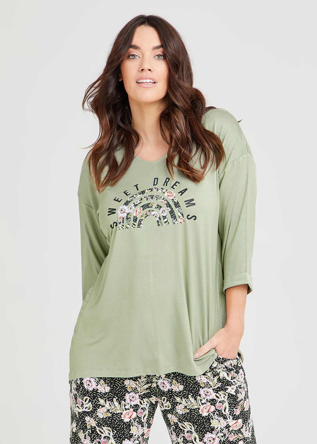 Selente Sweet Dreams Pyjama Long Femme – Ensemble 2 Pièces Viscose Stretch, Dentelle Élégante, Fabriqué UE, Confort Hiver/Été