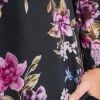 Floral Tencel Shirred Sleeve Blouse, floral, swatch