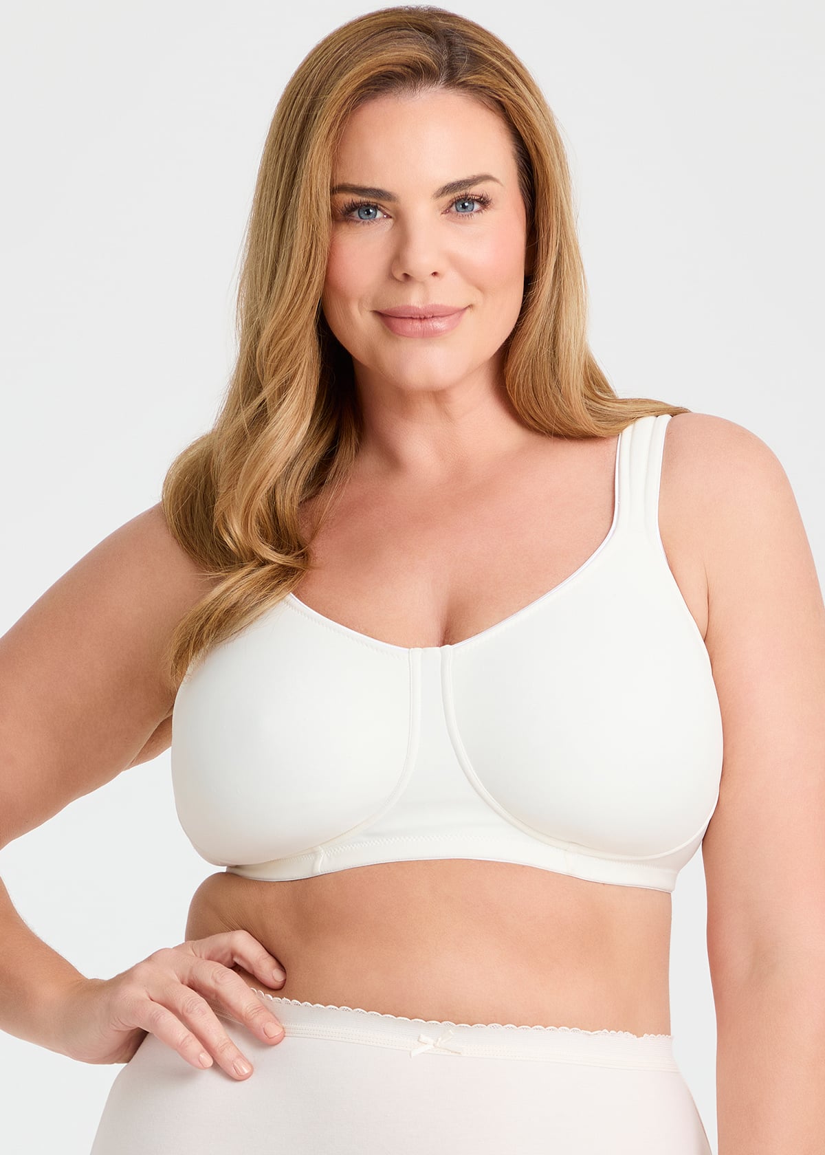 Taking Shape Wirefree Side Smoothing T-shirt Bra Size 24dd in Ivory - Plus Size Women's Lingerie