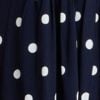 Polka Dot Pintuck Natural Top, dark indigo print, swatch