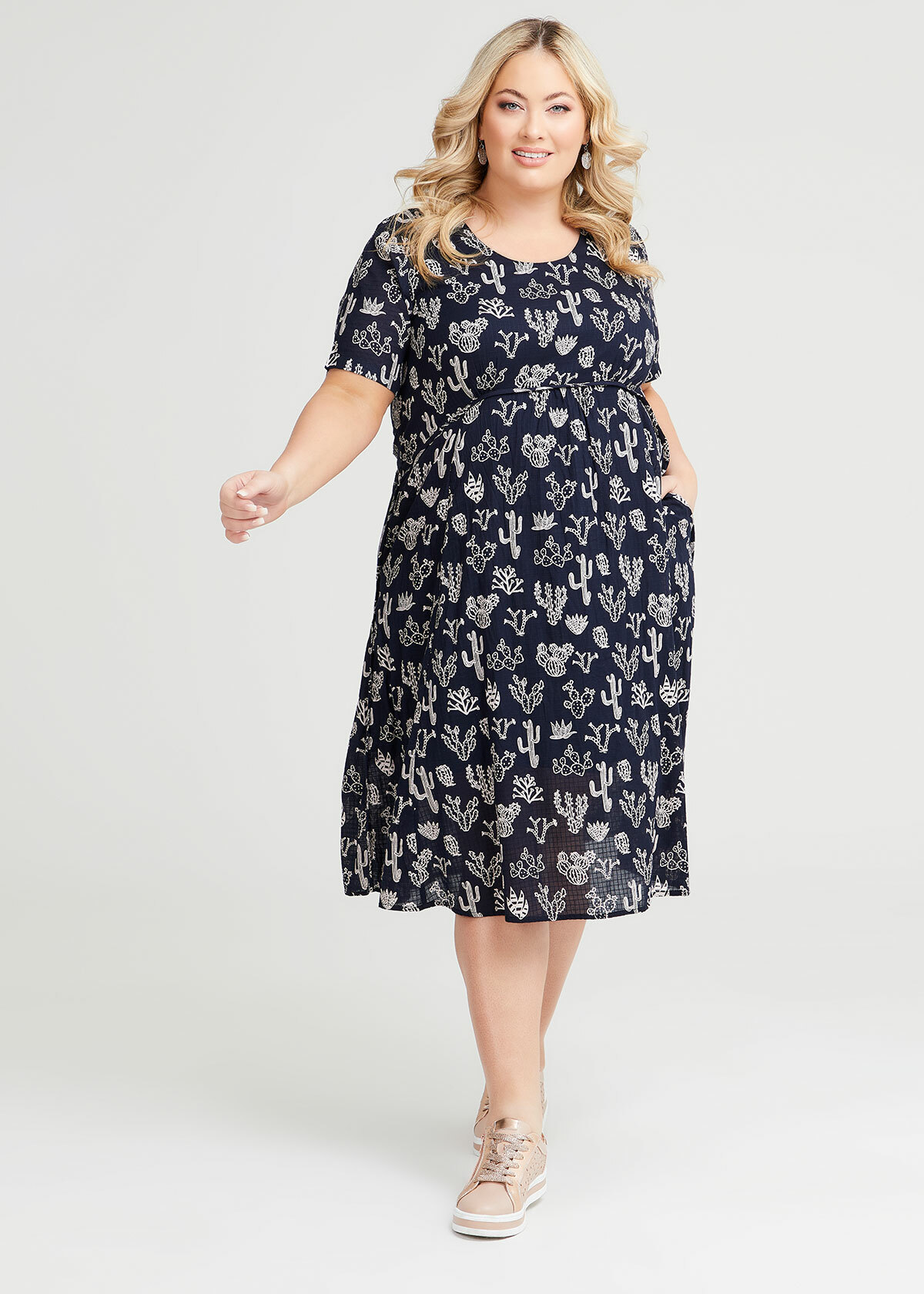 Shop Plus Size Cotton Favourite Dress in Multi | Taking Shape AU