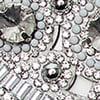 Interchangeable Art Deco Upper, silver, swatch