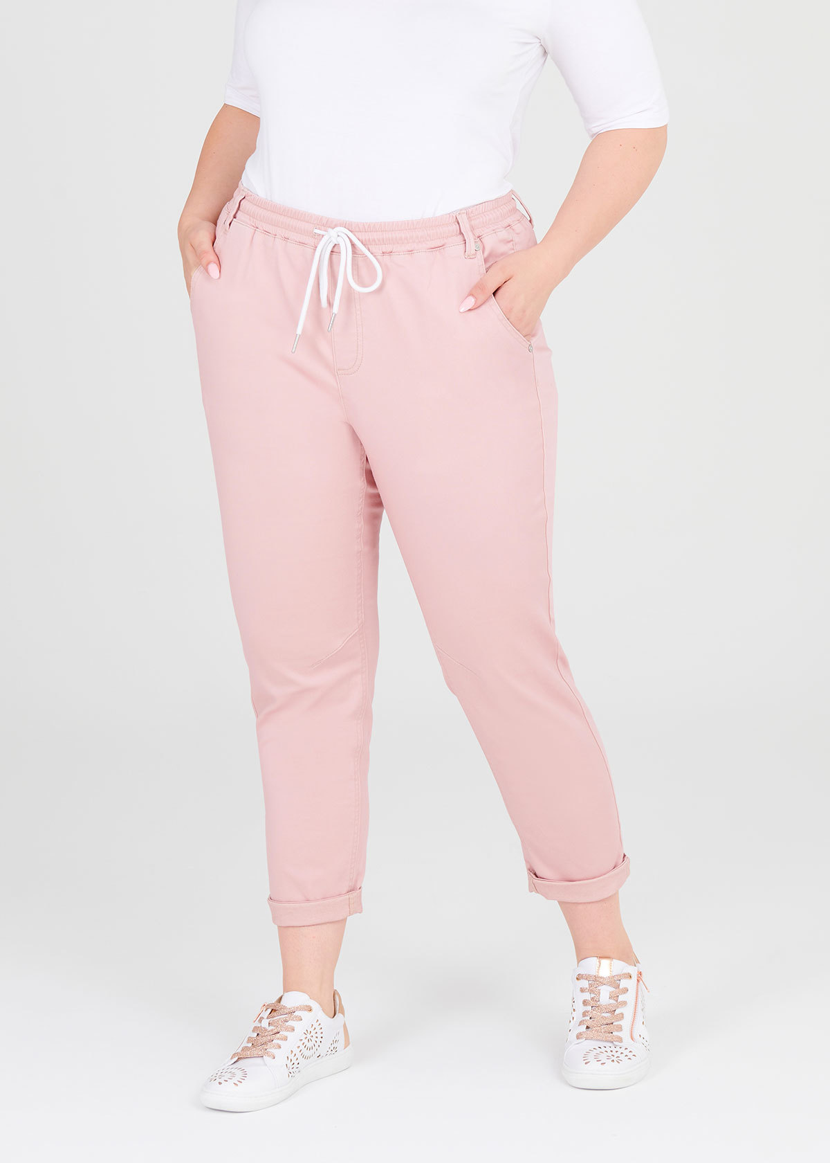 Shop Plus Size The Relaxed Jogger In Pink Taking Shape Au