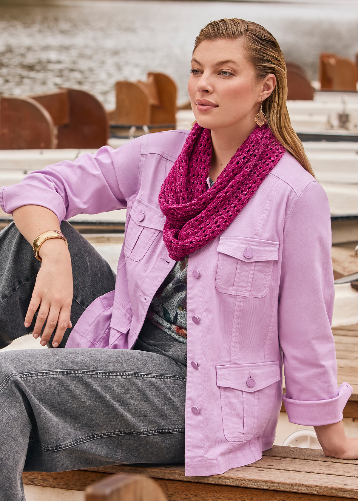 Lyocell Blend Casual Jacket