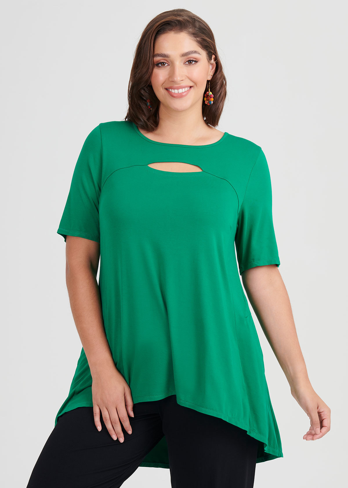 Shop Moda Bamboo Top in Green in sizes 12 to 24 | Taking Shape