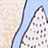 Polly Pintuck Natural Top, blue print, swatch