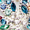 Pave Diamante Flower Necklace, multi, swatch