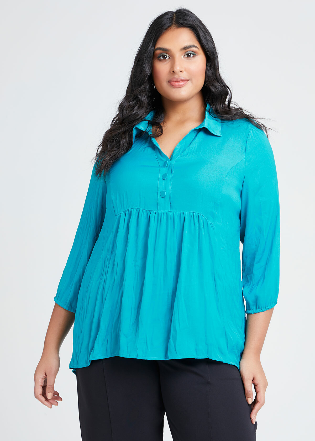 Shop Plus Size Luxe Grecian Boho Top in Blue | Sizes 12-30 | Taking ...