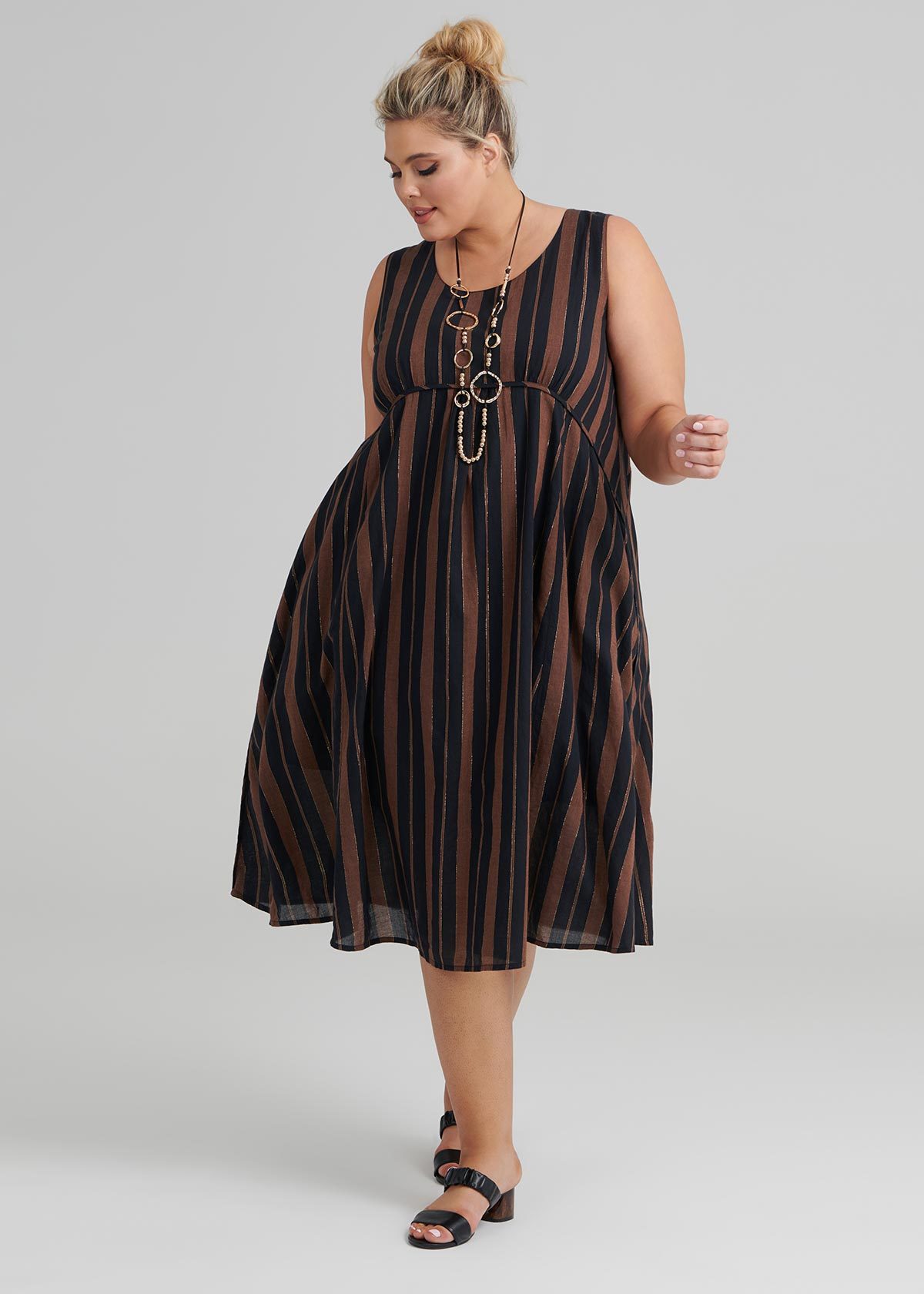 lurex stripe dress