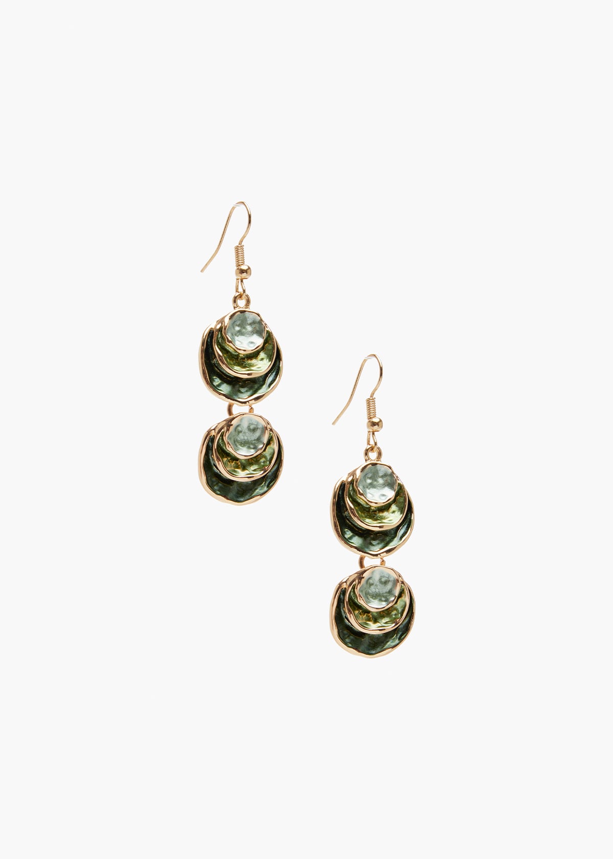 Enamel 2 Drop Earrings