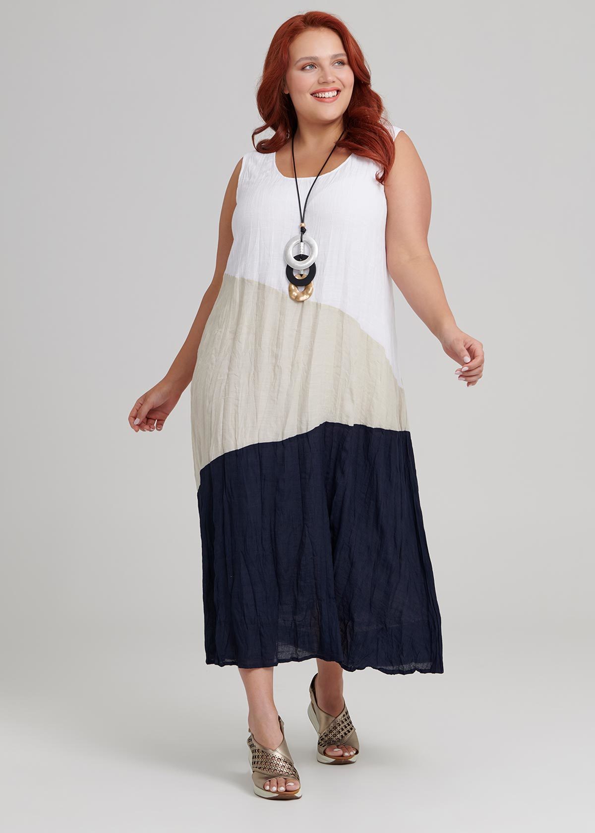 Shop Plus Size Helen Mix Dress in Multi | Sizes 12-30 | Taking Shape AU
