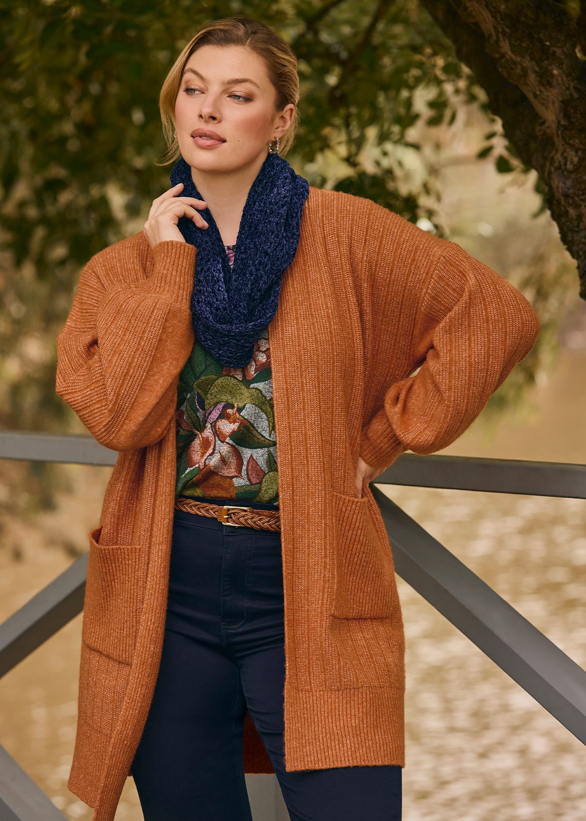 Ribbed Pocket Cardigan