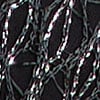 Metallic Open Weave Poncho, black/silver, swatch